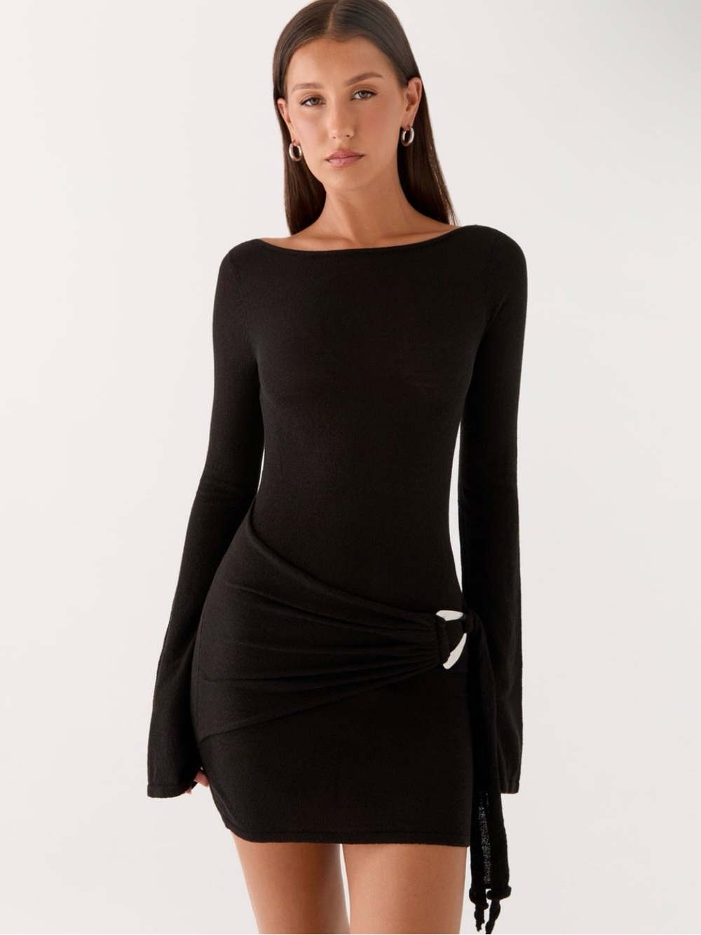 Peppermayo Niella Long Sleeve Wrap Dress Mini